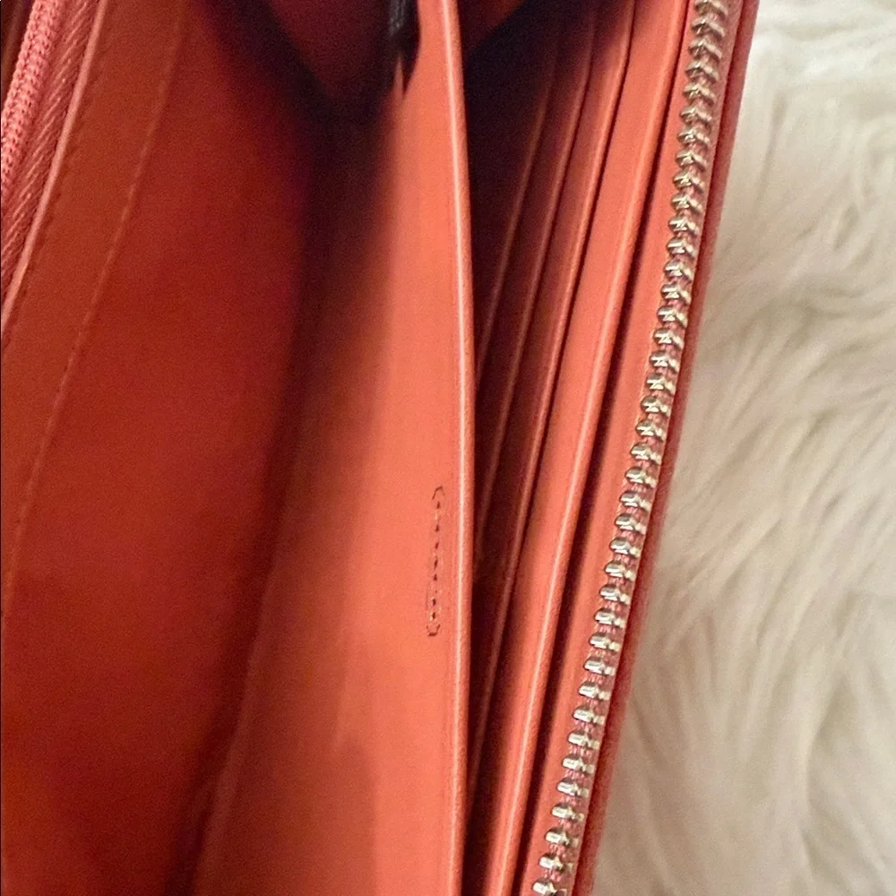 Coach Orange Leather Wallet